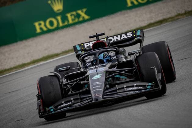 BARCELONA - George Russell (Mercedes) during the Spanish Grand Prix. ANP SEM VAN DER WAL F1 Grand Prix of Spain 2023 xVIxANPxSportx xxANPxIVx 470881197 originalFilename: 470881197.jpg