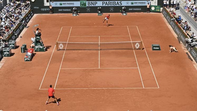 Tennis : Roland Garros 2023 - France - Novak Djokovic - Serbie Tennis : Roland Garros 2023 - France - 04 06 23 ChrysleneCaillaud Panoramic 