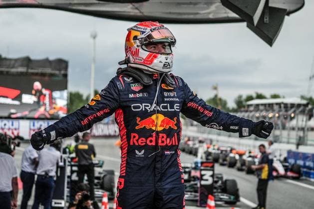 ESP: F1 Grand Prix of Spain. Race. Max Verstappen (Netherlands) celebrates the victory, Oracle Red Bull Racing RB19 during race F1 Grand Prix of Spain at Circuit de Barcelona-Catalunya on June 4, 2023 in Barcelona, Spain. Copyright: xSergioxRuizx xPRESSINx PS_230604_039