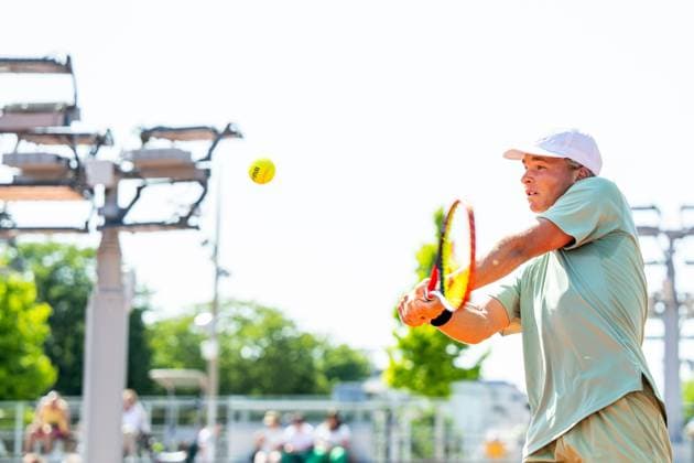 230604 Kevin Edengren of Sweden competes in boy?s first round singles tennis match during Roland-Garros on June 4, 2023 in Paris. Photo: Vegard Grott BILDBYRAN kod VG VG0447 bbeng tennis french open franska öppna ATP, Tennis Herren roland garros grand slam sverige sweden Copyright: VEGARDxGRoTT BB230604VG028