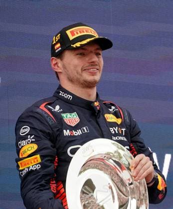 Formel 1 AWS Grand Prix von Spanien 2023 04.06.2023, Circuit de Catalunya, Barcelona, Formel 1 AWS Grand Prix von Spanien 2023 , im Bild Podium: Sieger Max Verstappen (NLD), Oracle Red Bull Racing