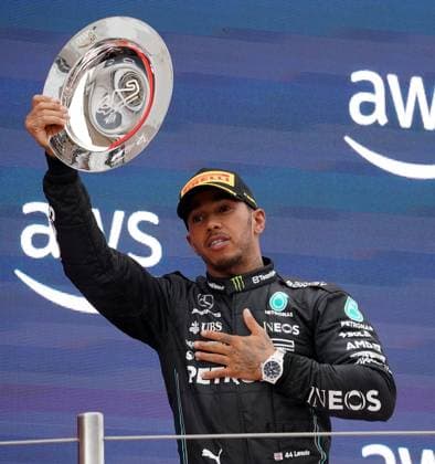Formel 1 AWS Grand Prix von Spanien 2023 04.06.2023, Circuit de Catalunya, Barcelona, Formel 1 AWS Grand Prix von Spanien 2023 , im Bild Podium: 2.Platz für Lewis Hamilton (GBR), Mercedes-AMG Petronas Formula One Team