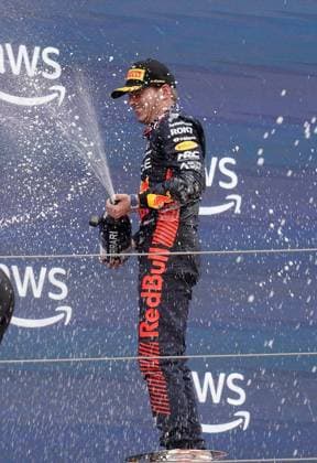 04.06.2023, Circuit de Catalunya, Barcelona, Formel 1 AWS Grand Prix von Spanien 2023 , im Bild Podium: Sieger Max Verstappen (NLD), Oracle Red Bull Racing Barcelona Circuit de Catalunya Catalunya Spain