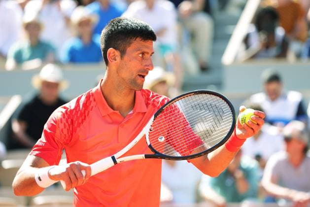 Novak Djokovic, SRB, during fourth round of 2023 French Open at Roland Garros, Paris, 04 06 2023; -