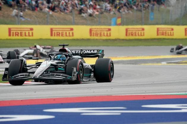 04.06.2023, Circuit de Catalunya, Barcelona, Formel 1 AWS Grand Prix von Spanien 2023 , im Bild George Russell (GBR), Mercedes-AMG Petronas Formula One Team Barcelona Circuit de Catalunya Catalunya Spain