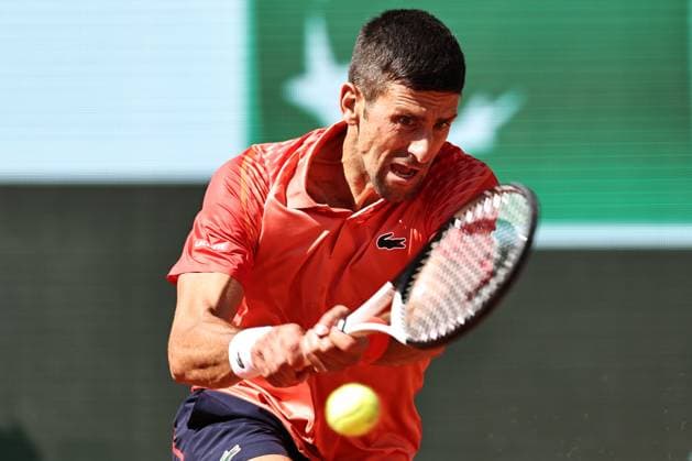 Novak Djokovic, SRB, during fourth round of 2023 French Open at Roland Garros, Paris, 04 06 2023; -