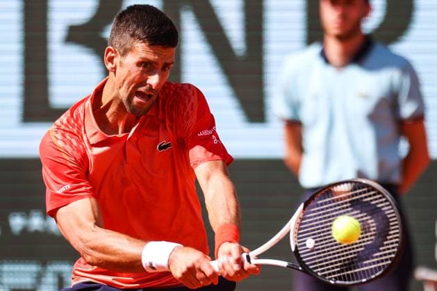 2023 French Open - Day Eight Novak DJOKOVIC (SER) during his match against Juan PABLO VARILLAS (ITA) on Philippe CHATRIER court in The French Open Roland Garros 2023 tennis tournament day eight. Paris France  Copyright: xIbrahimxEzzatx originalFilename:ezzat-notitle230604_np2a4.jpg