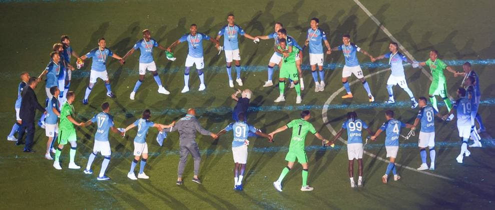 Napoli - Sampdoria Italian serie A footbal 2022 2023 During the Italian Serie A Football match SSC Napoli vs UC Sampdoria on June 04, 2023 at the Diego Armando Maradona Stadium in Naples In picture: Napoli soccer Naples Diego armando Maradona Stadium Campania Italy Copyright: xFABIOxSASSOxFABIOxSASSOx 2X7A7123