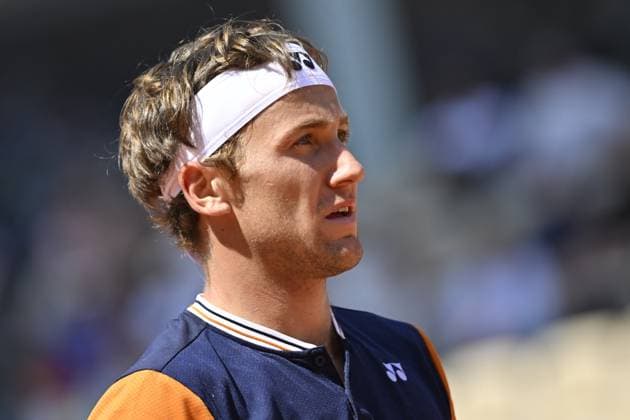 Tennis : Roland Garros 2023 - France - Casper Ruud - Norvege Tennis : Roland Garros 2023 - France - 05 06 23 ChrysleneCaillaud Panoramic 