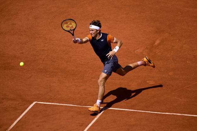 Casper Ruud (Nor) TENNIS : Roland Garros 2023 - Paris - 05 06 2023 JBAutissier Panoramic 