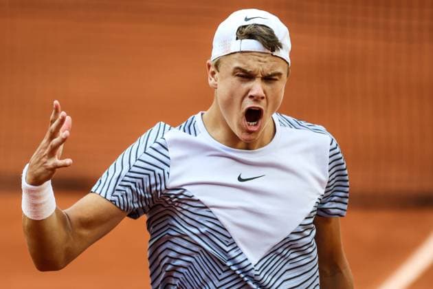 Sport Bilder des Tages 2023 French Open - Day Nine Holger RUNE (DEN) during his match against Francisco CERUNDOLO (ARG) on Suzanne-LENGLEN court in The French Open Roland Garros 2023 tennis tournament day nine. Paris France  Copyright: xIbrahimxEzzatx originalFilename:ezzat-notitle230605_npujS.jpg