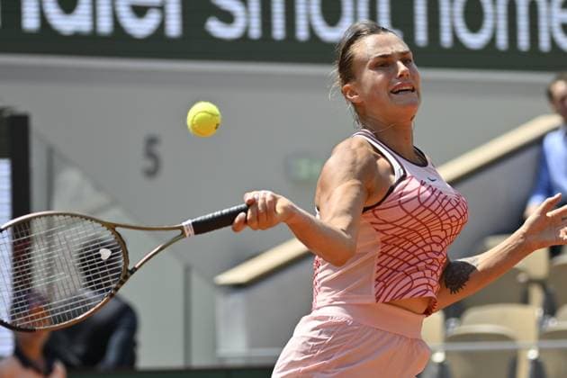 Tennis : Roland Garros 2023 - France -Aryna Sabalenka - Bielarusse Tennis : Roland Garros 2023 - France - 06 06 23 ChrysleneCaillaud Panoramic 