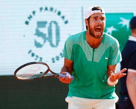 Karen Khachanov reagiert veraergert,Aerger, enttaeuscht,Enttaeuschung,Emotion Copyright: xJuergenxHasenkopfx