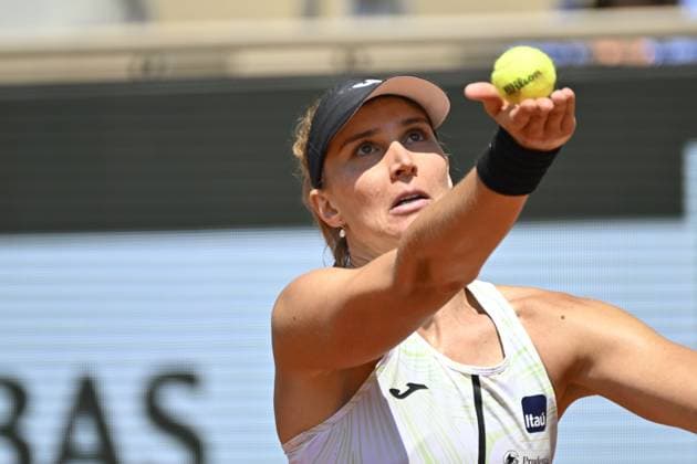 Tennis : Roland Garros 2023 - France - Beatriz Haddad Maia - Bresil Tennis : Roland Garros 2023 - France - 07 06 23 ChrysleneCaillaud Panoramic 