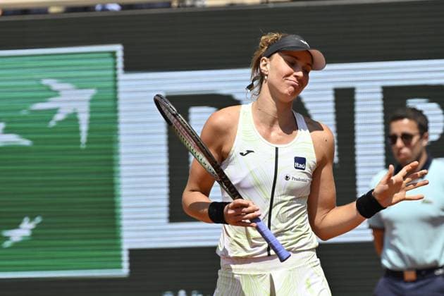 Tennis : Roland Garros 2023 - France - Beatriz Haddad Maia - Bresil Tennis : Roland Garros 2023 - France - 07 06 23 ChrysleneCaillaud Panoramic 
