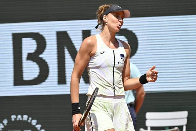 Tennis : Roland Garros 2023 - France - Beatriz Haddad Maia - Bresil Tennis : Roland Garros 2023 - France - 07 06 23 ChrysleneCaillaud Panoramic 
