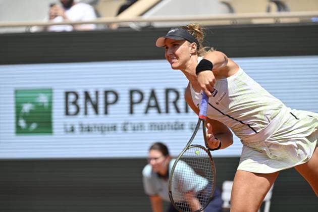 Tennis : Roland Garros 2023 - France - Beatriz Haddad Maia - Bresil Tennis : Roland Garros 2023 - France - 07 06 23 ChrysleneCaillaud Panoramic 