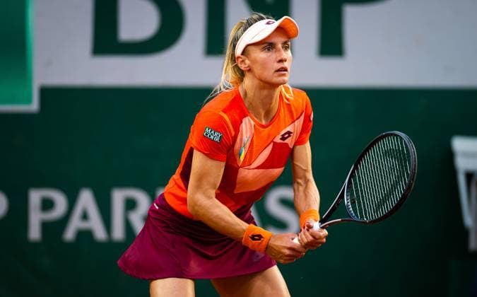 June 5, 2023, PARIS, FRANCE: Lesia Tsurenko of Ukraine in action during the fourth round of the 2023 Roland Garros Grand Slam tennis tournament PARIS FRANCE - ZUMAa181 20230605_zaa_a181_048 Copyright: xRobxPrangex