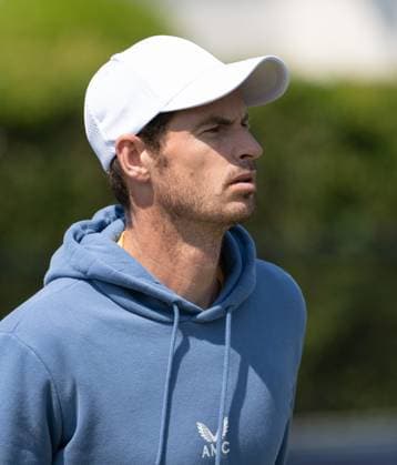 Andy Murray (GBR) warming up before his match in the round of 16 of the 2023 Lexus Surbiton Trophy on the 3rd day of the 2023 at Surbiton Lawn Tennis Club, Surbiton, England on the 7th June 2023. Copyright: xAlanxStanfordx PMI-5582-0118