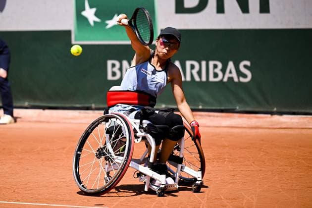 Momoko Othani (jpn) - fauteuil TENNIS : Roland Garros 2023 - Paris - 07 06 2023 JBAutissier Panoramic 