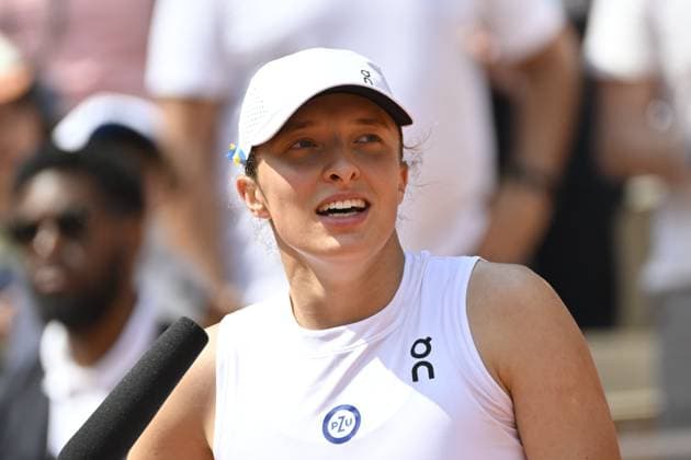 Tennis : Roland Garros 2023 - France - Iga Swiatek - Pologne Tennis : Roland Garros 2023 - France - 07 06 23 ChrysleneCaillaud Panoramic 