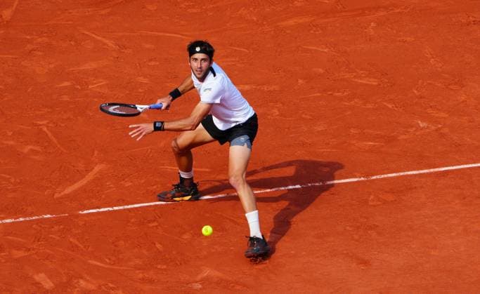 Mandatory Credit: Photo by Javier Garcia Shutterstock (13949271cw) Tomas Martin Etcheverry in quarter final action French Open Tennis, Day 11, Roland Garros, Paris, France - 07 June 2023 French Open Tennis, Day 11, Roland Garros, Paris, France - 07 June 2023  Copyright: xJavierxGarcia Shutterstockx 13949271cw