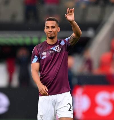 Fussball Europa Conference League Finale Saison 2022 2023 AC Florenz - West Ham United 07.06.2023 Thilo Kehrer (West Ham United) *** Football Europa Conference League Final Season 2022 2023 AC Florence West Ham United 07 06 2023 Thilo Kehrer West Ham United