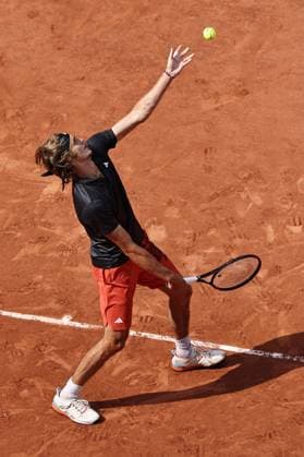 Alexander Zverev, GER, during quarter-finals of 2023 French Open at Roland Garros, Paris, 07 06 2023; -