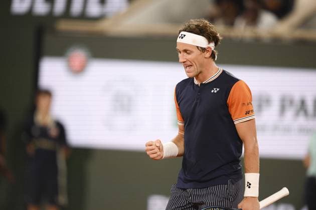 Casper Ruud (Nor) TENNIS : Roland Garros 2023 - Paris - 07 06 2023 JBAutissier Panoramic 