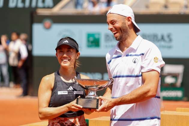 Miyu Kato, Tim Puetz, Mixed Doubles, Siegerehrung, Praesentation Copyright: xJuergenxHasenkopfx
