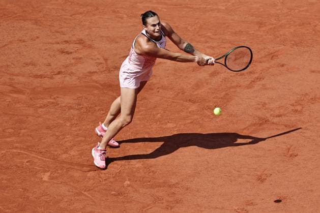 Aryna Sabalenka, BLR, during semi-finals of 2023 French Open at Roland Garros, Paris, 08 06 2023; -