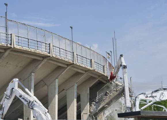 Gewiss Stadium in Bergamo destroys a piece of Bergamo s history with the demolition of the Curva Sud. It will also be redone with new underground car parks in the square in front.  Copyright: xLucaxPontix xipa-agency.netx xLucaxPonti xIpaxAgencyx 0259319997st