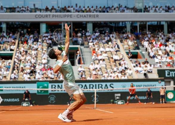 Carlos Alcaraz (ESP) Tennis - French Open 2023 - Grand Slam ATP, Tennis Herren WTA, Tennis Damen ITF - Roland Garros - Paris - - France - 9 June 2023. Copyright: xJuergenxHasenkopfx