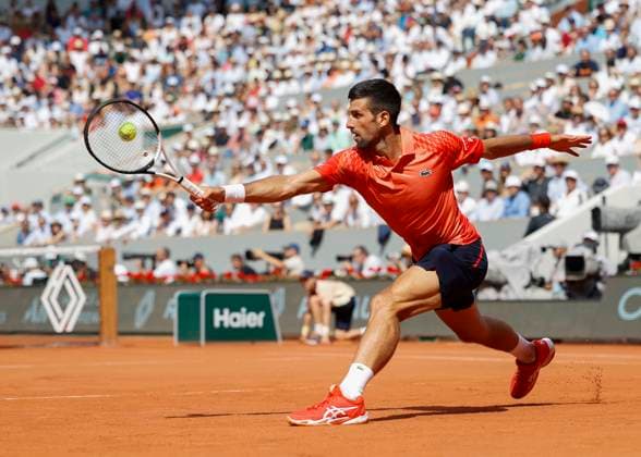 Novak Djokovic (SRB), Herren Einzel, Halbfinale Tennis - French Open 2023 - Grand Slam ATP, Tennis Herren WTA, Tennis Damen ITF - Roland Garros - Paris - - France - 9 June 2023. Copyright: xJuergenxHasenkopfx