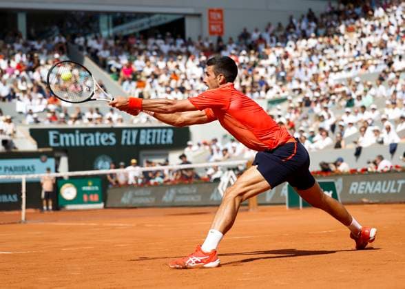 Novak Djokovic (SRB), Herren Einzel, Halbfinale Tennis - French Open 2023 - Grand Slam ATP, Tennis Herren WTA, Tennis Damen ITF - Roland Garros - Paris - - France - 9 June 2023. Copyright: xJuergenxHasenkopfx