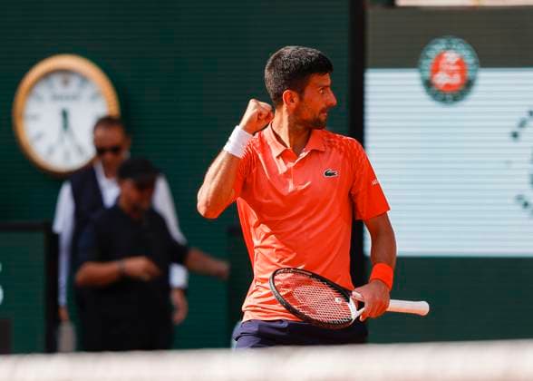 Novak Djokovic jubelt nach dem Sieg, Jubel, Freude, Emotion, Herren Einzel, Halbfinale Copyright: xJuergenxHasenkopfx