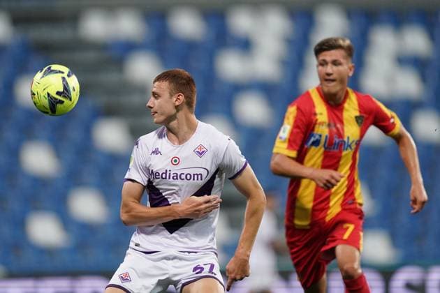 Foto Spada LaPresse 02 giugno 2023 - Sassuolo , Italia - calcio - Fiorentina Vs Lecce - Finali Campionato italiano Primavera 2022 2023 - Stadio Ricci . Nella foto: pietro comuzzo June 06 , 2023 Sassuolo , Italy - sport, calcio - Fiorentina Vs Lecce - Italian Primavera Championship Finals 2022 2023 - Ricci Stadium . In the pic: pietro comuzzo  Copyright: xSpada LaPressex