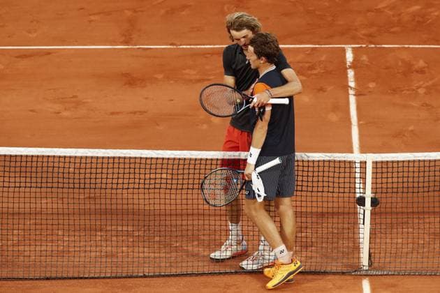 Casper Ruud - Alexander Zverev TENNIS : Roland-Garros 2023 - Paris - 09 06 2023 MichaelBaucher Panoramic 