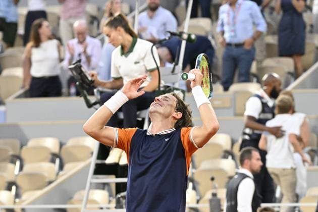 Tennis : Roland Garros 2023 - France - Casper Ruud - Norvege Tennis : Roland Garros 2023 - France - 09 06 23 ChrysleneCaillaud Panoramic 