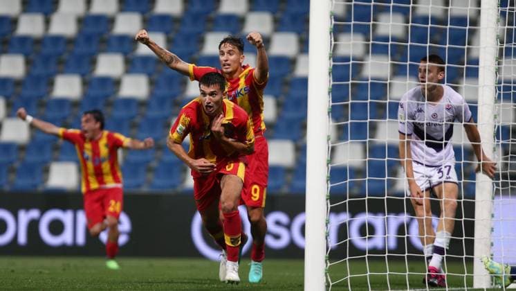Foto Spada LaPresse 09 giugno 2023 - Reggio Emilia , Italia - calcio - Fiorentina vs Lecce - Finali scudetto Primavera 1 2022 2023 - Stadio Mapei . Nella foto: esultanza dopo il gol 0-1 hasic June 09 , 2023 Reggio Emilia , Italy - sport, calcio - Fiorentina vs Lecce - Finals Primavera 1 2022 2023 - Mapei Stadium . In the pic: celebrates after scoring 0-1 hasic  Copyright: xSpada LaPressex