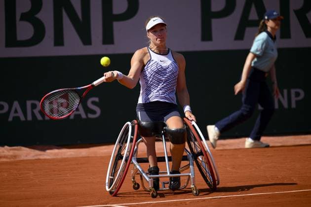 Diede De Groot (Ned) TENNIS : Roland Garros 2023 - Finale Dames Wheelchair - Paris - 10 06 2023 JBAutissier Panoramic 