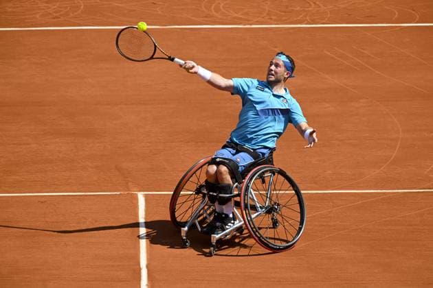 Alfie Hewett (Gbr) TENNIS : Roland Garros 2023 - Finale Hommes Wheelchair - Paris - 10 06 2023 JBAutissier Panoramic 