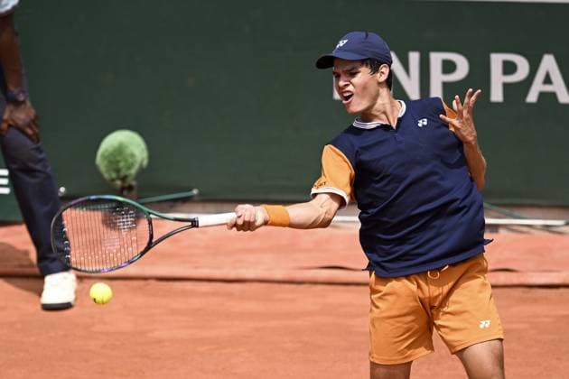 Juan Carlos Prado Angelo (Bol) TENNIS : Roland Garros 2023 - Finale Junior Garcons - Paris - 10 06 2023 JBAutissier Panoramic 