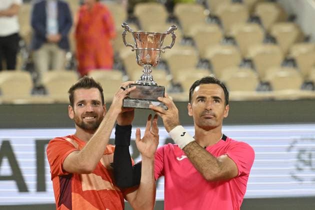 Tennis : Roland Garros 2023 - France - Dodic Yvan Croatie et Krajicek gagnent le double messieurs Tennis : Roland Garros 2023 - France - 10 06 23 ChrysleneCaillaud Panoramic 