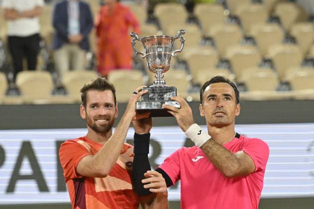 Tennis : Roland Garros 2023 - France - Dodic Yvan Croatie et Krajicek gagnent le double messieurs Tennis : Roland Garros 2023 - France - 10 06 23 ChrysleneCaillaud Panoramic 