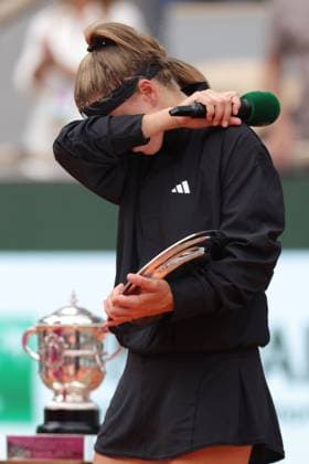 Karolina Muchova, CZE, after final of 2023 French Open at Roland Garros, Paris, 10 06 2023; -