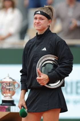 Karolina Muchova, CZE, after final of 2023 French Open at Roland Garros, Paris, 10 06 2023; -