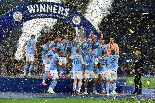TUR: Istanbul UFEA Champions League Final 2022 23: Manchester City FC vs Internazionale Milan Cup ceremony during the Istanbul 2023 UEFA Champions League Final, disputed on Atatürk Olympic Stadium, 10 June 2023 Istanbul Atatürk Olympic Stadium Turkey Copyright: xAncaxTepeix