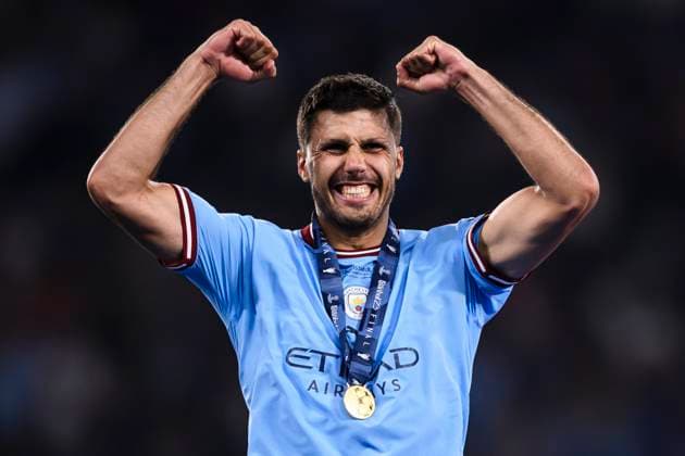 Manchester City FC v FC Internazionale - UEFA Champions League Rodri of Manchester CIty FC celebrates during the UEFA Champions League final football match between Manchester City FC and FC Internazionale. Istanbul Turkey Copyright: xNicolòxCampox