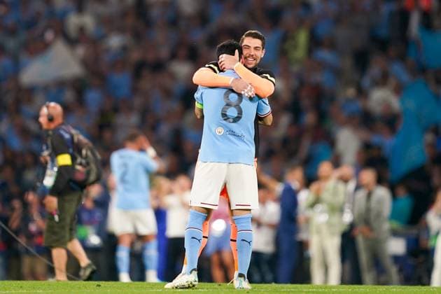 Istanbul, Turkey, 10th June 2023: Ilkay Guendogan (8 Manchester City) celebrates the victory after the final whistle during the UEFA Champions League Final between Manchester City FC and FC Internazionale at Atatürk Olympic Stadium in Istanbul, Turkey. (Daniela Porcelli SPP) Copyright: xDanielaxPorcellix xSPPx spp-en-DaPoSp-20230610-DP101615
